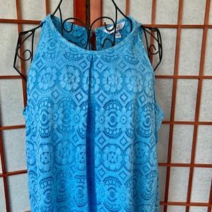 Speechless Aqua Lace Sheath Midi Dress